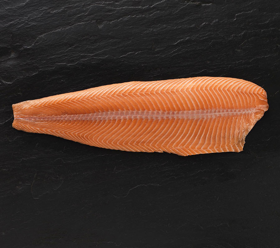 Fresh skinless salmon side