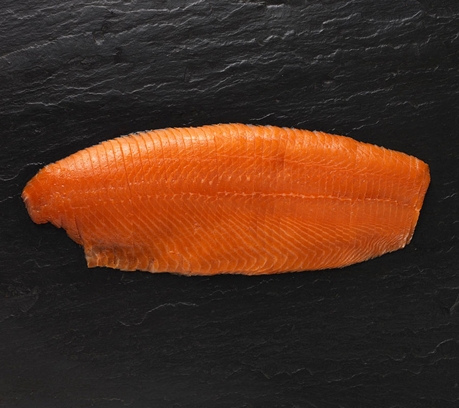 Cold-smoked salmon side